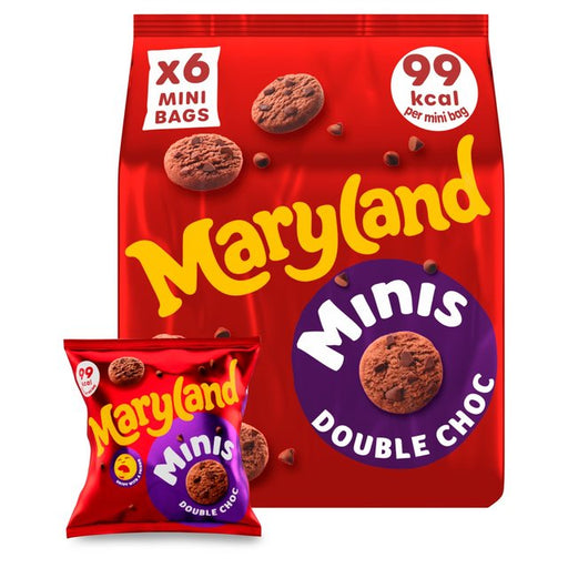 Maryland Cookies Double Chocolate Minis 6 Pack Multipack 6 x 19.8g Botiga