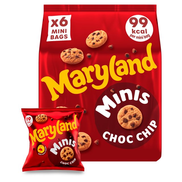 Maryland Cookies Chocolate Chip Minis 6 Pack Multipack 6 x 19.8g Botiga