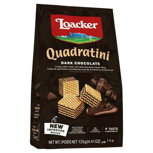 Loacker Dark Chocolate Quadratini Wafers 125g Botiga