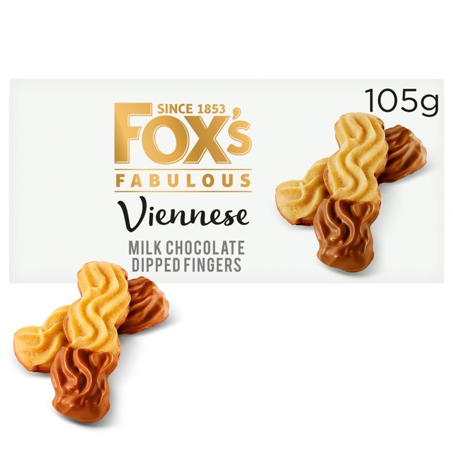 Fox's Biscuits Viennese Milk Chocolate Dipped Fingers 105g Botiga