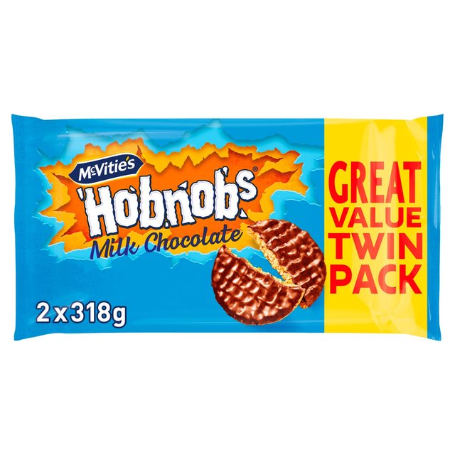 McVitie's Hobnobs Milk Chocolate Biscuits Twin Pack 2 x 318g Botiga