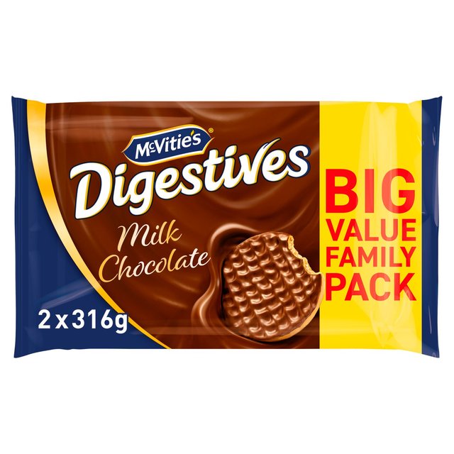 McVitie's Digestives Milk Chocolate Biscuits Twin Pack 2 x 316g Botiga