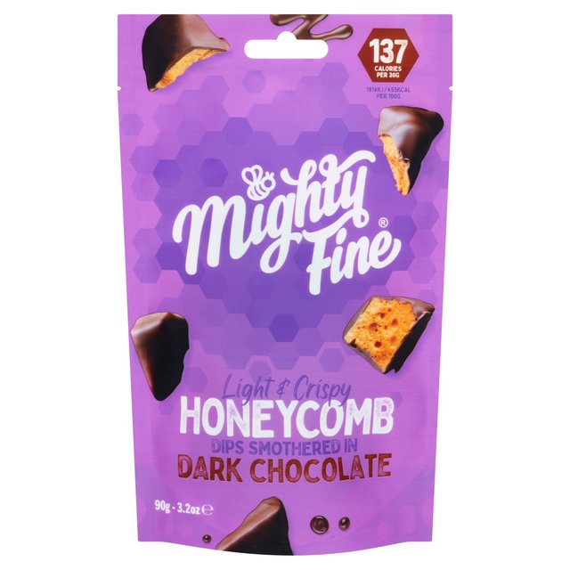 Mighty Fine Dark Chocolate Honeycomb Dips 90g Botiga