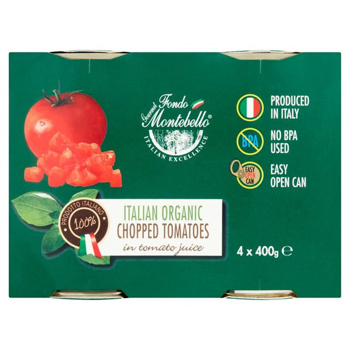 Fondo Montebello Organic Italian Chopped Tomatoes 4 x 400g Botiga