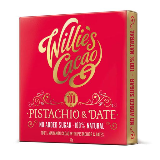 Willie's Cacao Pistachio & Date 100% 50g Botiga