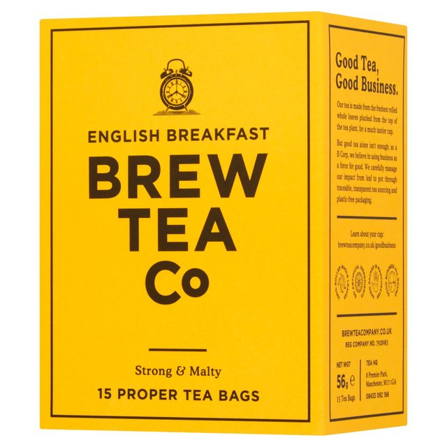 Brew Tea Co English Breakfast Tea Bags 15 per pack Botiga