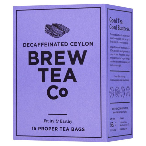 Brew Tea Co CO2 Decaffeinated Tea Bags 15 per pack Botiga