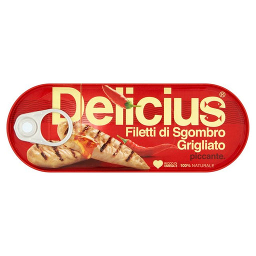 Delicius Grilled Mackerel Fillets with Chili in Olive Oil 110g Botiga