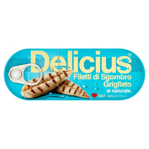 Delicius Grilled Mackerel Fillets in Brine 110g Botiga