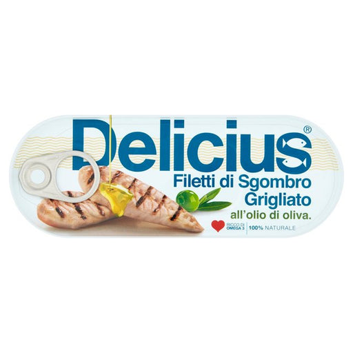 Delicius Grilled Mackerel Fillets in Olive Oil 110g Botiga