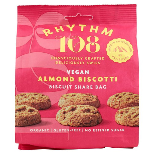 Rhythm 108 Swiss Vegan Almond Biscotti Biscuit Share Bag 135g 135g Botiga