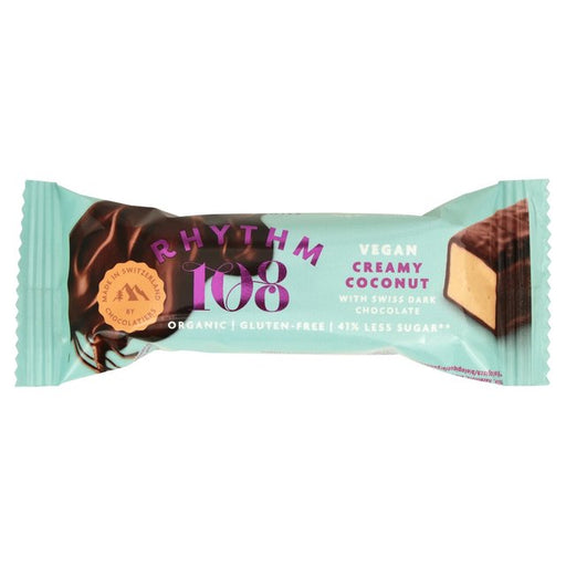 Rhythm 108 Swiss Vegan Creamy Coconut Bar with Dark Chocolate 33g Botiga