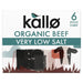 Kallo Organic Very Low Salt Beef Stock Cubes 6 x 8g Botiga