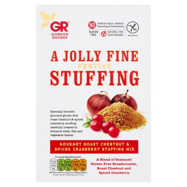 Gordon Rhodes Gourmet Roast Chestnut & Spiced Cranberry Stuffing Mix 125g Botiga