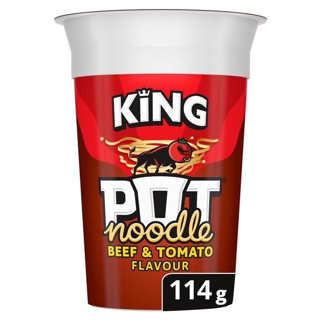 King Pot Noodle Beef & Tomato 114g Botiga