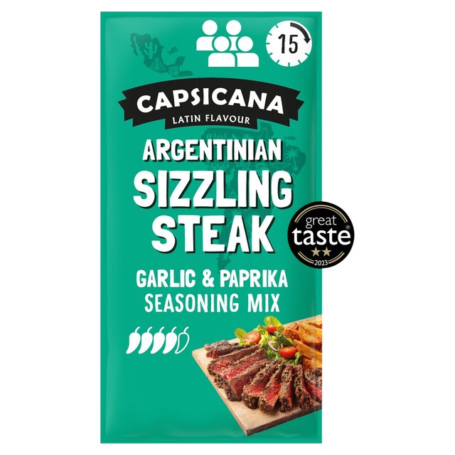 Capsicana Argentinian Garlic & Paprika Fajita Seasoning Mix Medium/Hot 28g Botiga