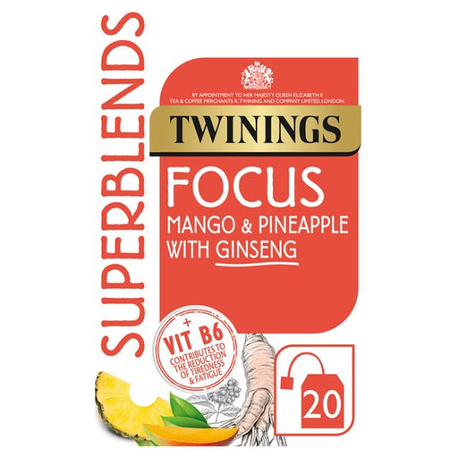 Twinings Superblends Focus with Mango & Pineapple 20 per pack Botiga