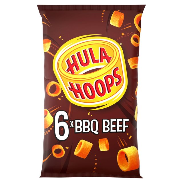 Hula Hoops BBQ Beef Multipack Crisps 6 per pack Botiga
