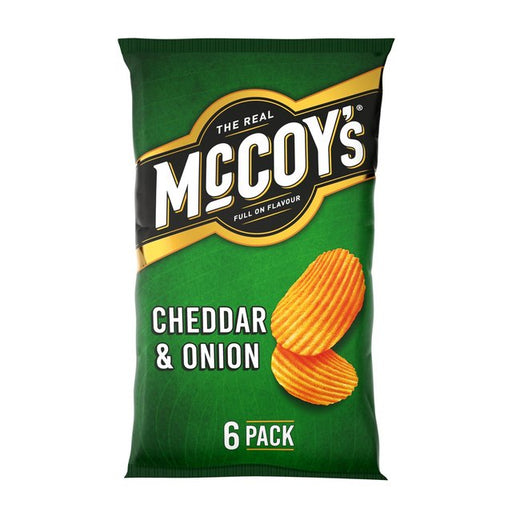 McCoy's Cheddar & Onion Multipack Crisps 6 per pack Botiga