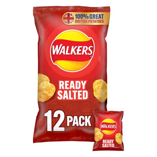 Walkers Ready Salted Multipack Crisps 12 per pack Botiga