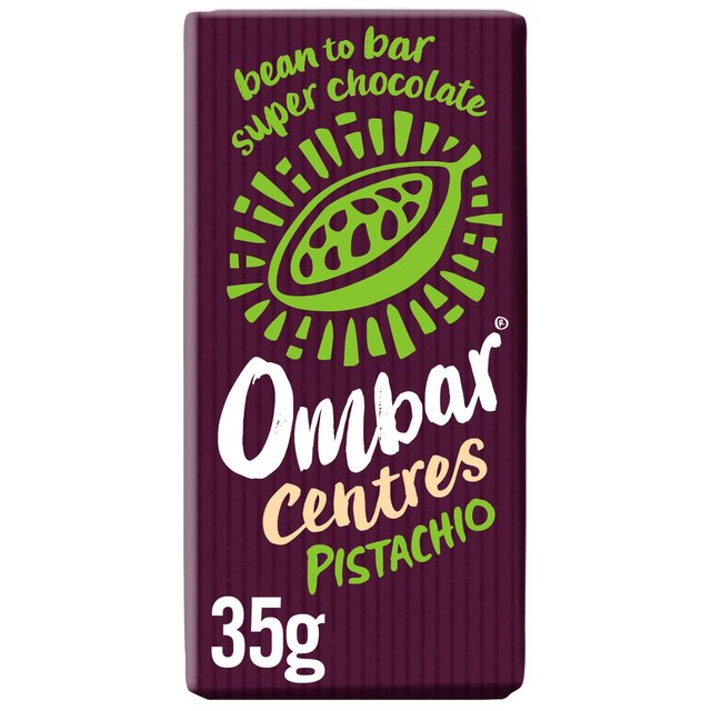 Ombar Centres Pistachio Organic Vegan Fair Trade Chocolate 35g Botiga