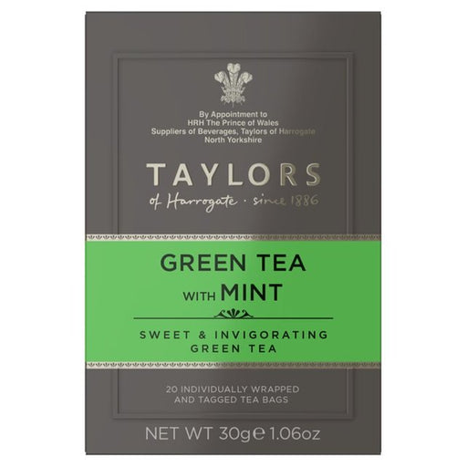 Taylors Green Tea with Mint Teabags 20 per pack Botiga