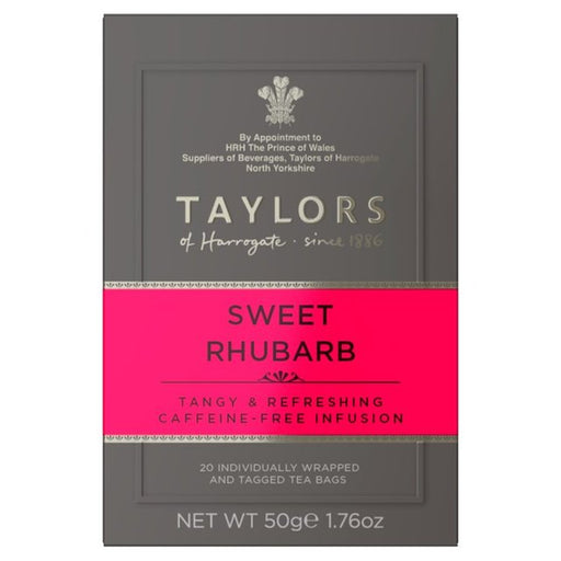 Taylors Sweet Rhubarb Teabags 20 per pack Botiga