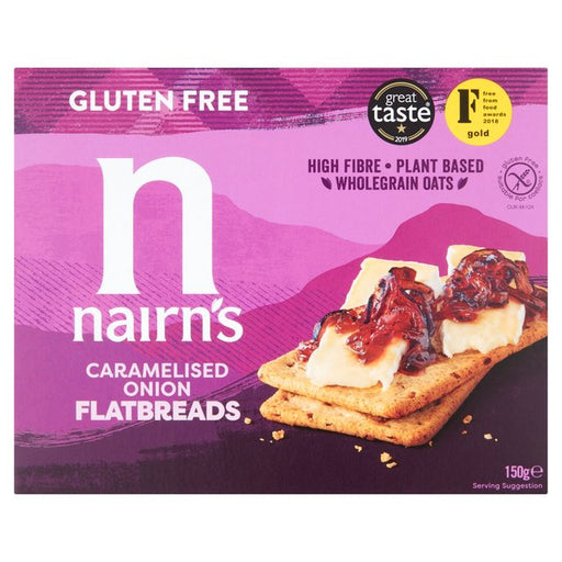 Nairn's Gluten Free Caramelised Onion Flatbreads 150g Botiga