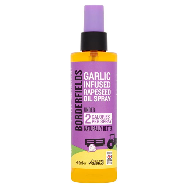 Borderfields Garlic Infused Rapeseed Oil Spray 200ml Botiga