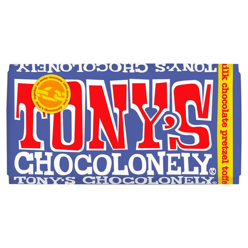 Tony's Chocolonely Dark Milk Chocolate Pretzel Toffee 42% 180g Botiga