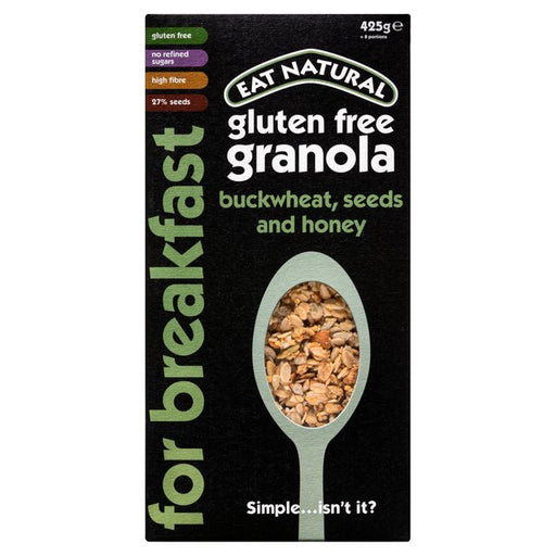 Eat Natural Gluten Free Granola Buckwheat Seeds & Honey 425g Botiga