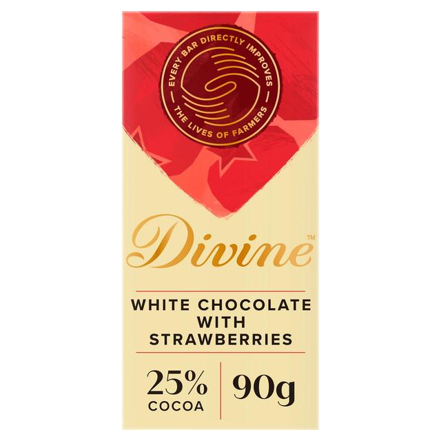 Divine White Chocolate with Strawberries 90g Botiga