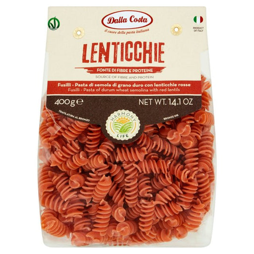 Dalla Costa Harmony Life Pasta Fusilli with Red Lentils 400g Botiga