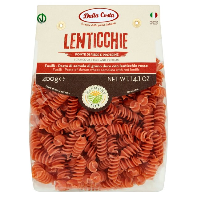 Dalla Costa Harmony Life Pasta Fusilli with Red Lentils 400g Botiga