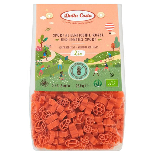 Dalla Costa Gluten Free Organic Red Lentils Sport Pasta 250g Botiga