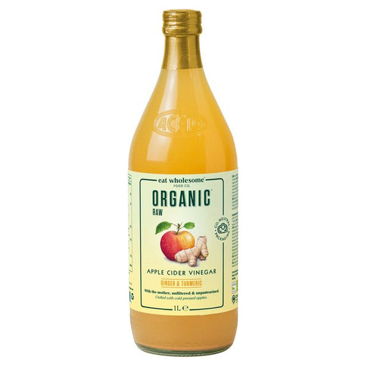 Eat Wholesome Organic Ginger & Turmeric Raw Apple Cider Vinegar 1L Botiga