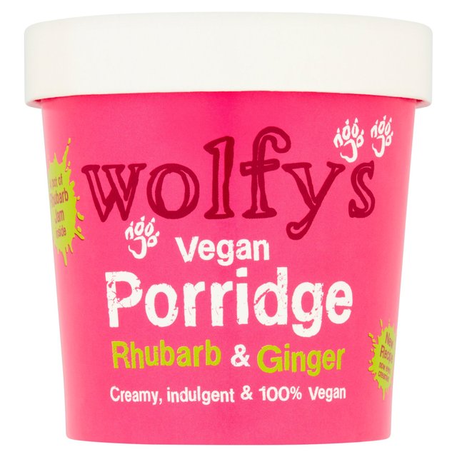 Wolfy's Vegan Rhubarb & Ginger Porridge 84g Botiga