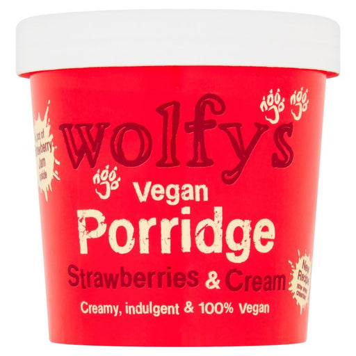 Wolfy's Vegan Strawberries & Cream Porridge 84g Botiga