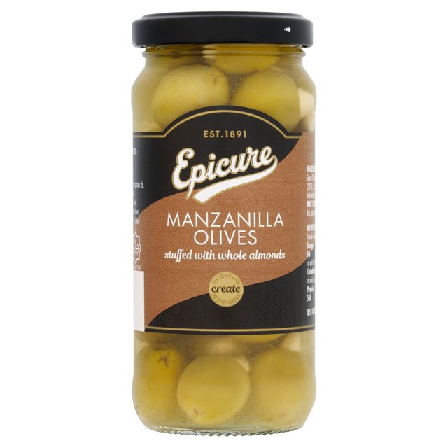 Epicure Manzanilla Olives Stuffed with Almonds 240g Botiga