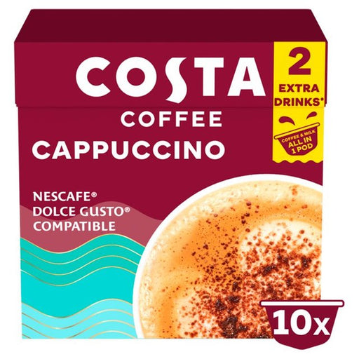 Costa Coffee NESCAFE Dolce Gusto Compatible Signature Blend Cappuccino Pods 10 per pack Botiga