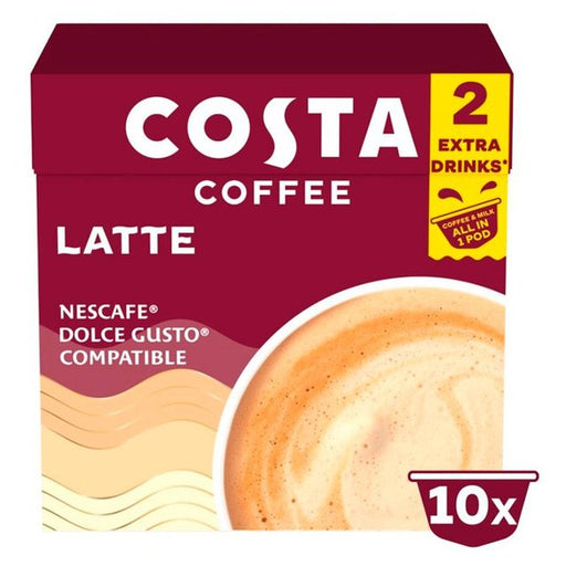 Costa Coffee NESCAFE Dolce Gusto Compatible Signature Blend Latte Pods 10 per pack Botiga