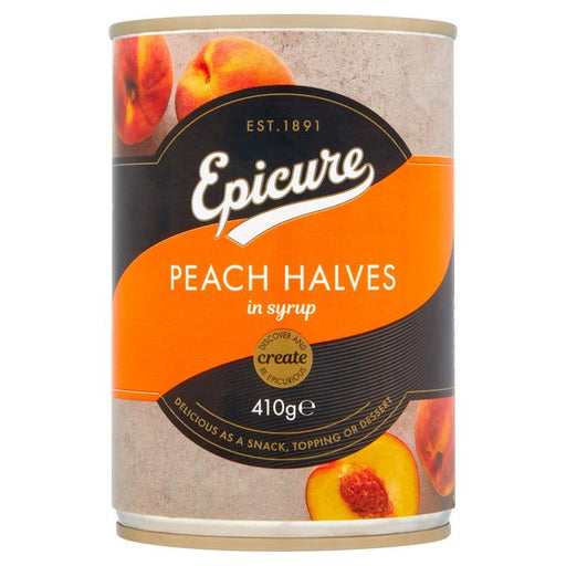 Epicure Peach Halves in Syrup 410g Botiga