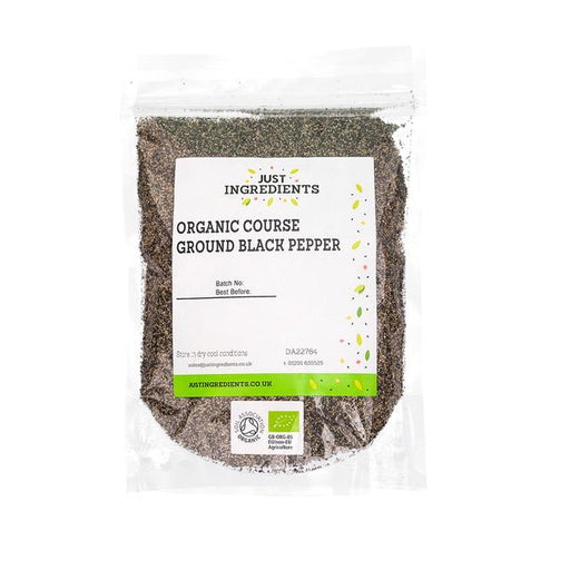 JustIngredients Organic Coarse Ground Black Pepper 100g Botiga