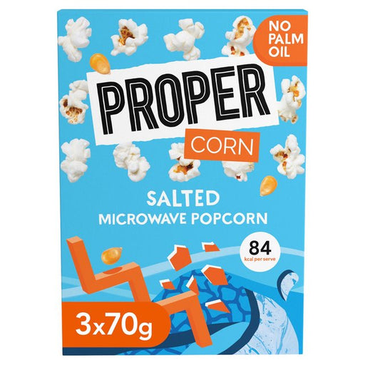 Propercorn Salted Microwave Popcorn 3 x 70g Botiga