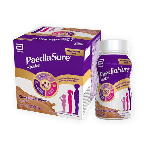 PaediaSure Shake Chocolate Ready To Drink 4 x 200ml Botiga