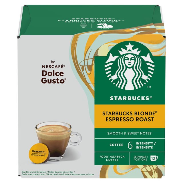 STARBUCKS Blonde Espresso Roast Coffee Pods by NESCAFE Dolce Gusto 12 per pack Botiga