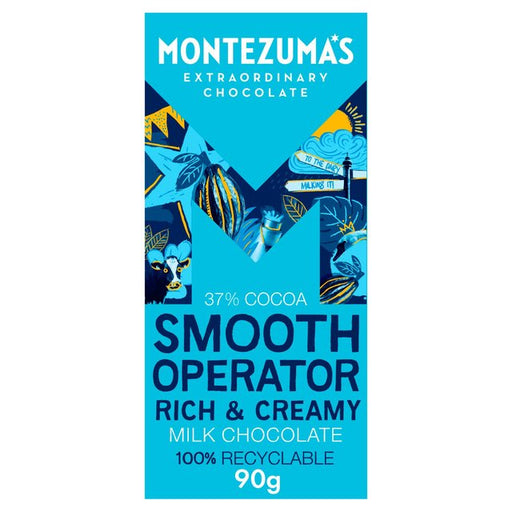 Montezuma's Smooth Operator Organic 37% Rich & Creamy Milk Chocolate Bar 90g Botiga