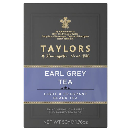 Taylors Earl Grey Teabags 20 per pack Botiga