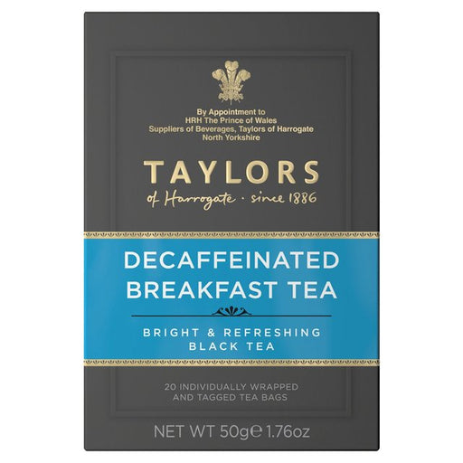 Taylors Decaffeinated Breakfast Teabags 20 per pack Botiga