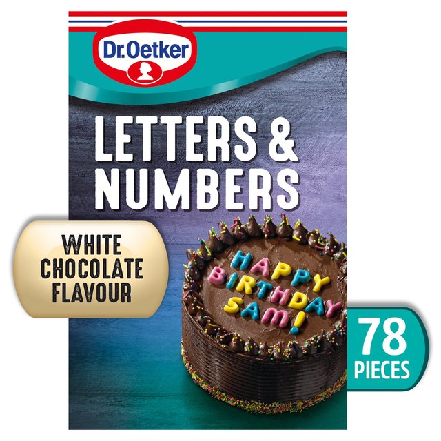 Dr. Oetker 78 Coloured Chocolate Letters & Numbers 40g Botiga